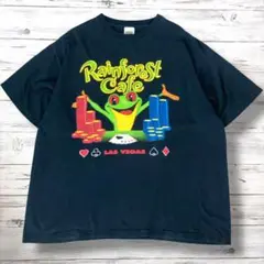 Rainforestcafe Tシャツ デカロゴ 黒 XL 1179