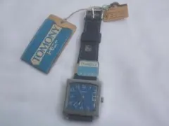 TOMONY トモニー 手巻き時計 スクエア ブルー文字盤 - メルカリ