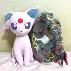 ポケモン めちゃもふぐっとぬいぐるみ 黒いレックウザ エーフィ 2点セット