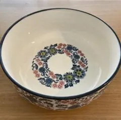 花柄 陶器鉢(円形深皿 大)