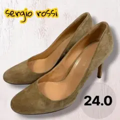 セルジオロッシ sergio rossi スエード パンプス 24 ベージュのサムネイル