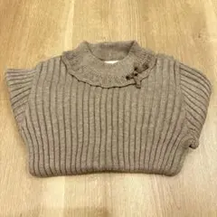 センスオブワンダー　衿つきリブ編みセーター　100〜110cm