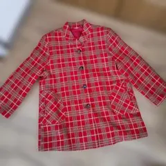 赤✕ベイジュ　ジャケット