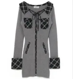 フロントジップニットワンピース