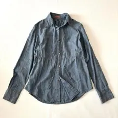 45rpm インディゴ デニムブラウス　紐付き ギャザー　Rby45rpmのサムネイル
