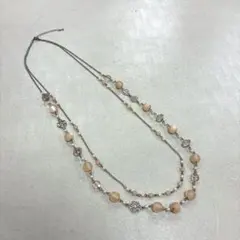 パール ビーズ ロングネックレス