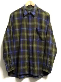 80s J.CREW オールド 初期巨人タグ ヴィンテージ フランネルシャツ M