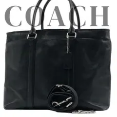 美品　COACHコーチ　ブラックレザー　ビジネスバッグ　メトロポリタン　２WAYのサムネイル