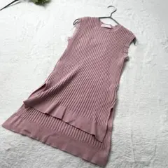 センスオブプレイス　ノースリーブリブニット　Ｆ　カジュアル　くすみカラー