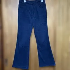 GU コーデュロイフレアパンツ　ブルー