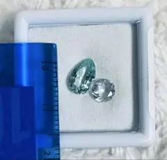 アクアマリン ルース石 ペアシェイプ・ラウンド