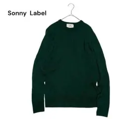 Sonny Labelアーバンリサーチ毛100%メンズ長袖ニットセーターグリーン
