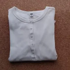 ユニクロ リブヘンリーネックT(M)
