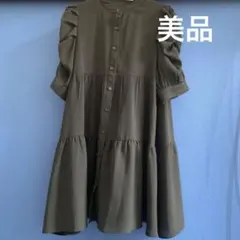 ティアードチュニック　シャツワンピース