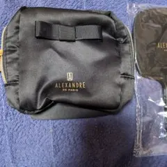 ALEXANDRE DE PARIS ブラックポーチとミラーセット
