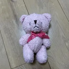 ピンクのクマ　ぬいぐるみ　キーホルダー