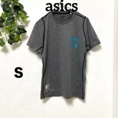 【アシックス asics】ASICS A7グレー Tシャツ半袖 スポーツウェアＳ