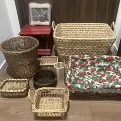 送料込み 匿名配送 籠 バスケット 雑貨 かご 収納 昭和 レトロ