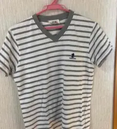 ストライプ Vネック Tシャツ
