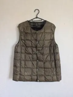 TAION×チャオパニック インナーダウンベスト S 薄手　オリーブ