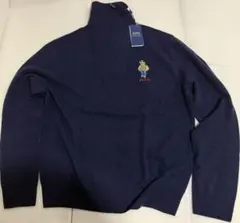 ラルフローレン　ニット　ネイビー　ポロベア