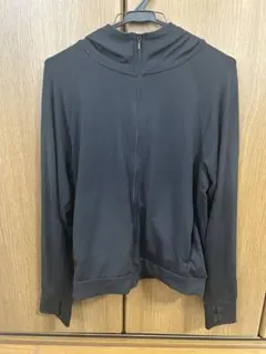 【UNIQLO】 エアリズム UVカットパーカー L ブラック