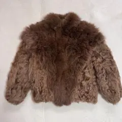 美品/希少✨リアルファー　毛皮　フォックス　ブラウン　ポンチョ　コート　40 美品/希少✨リアルファー 毛皮 フォックス ブラウン ポンチョ