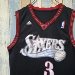 1445☆アディダス☆NBA76ers☆アイバーソン☆タンクトップ☆総刺繍 