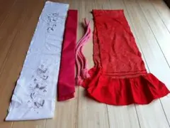 重ね襟２枚、帯挙げ、帯締め４点セット