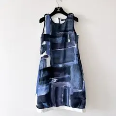 'S Max Mara / 総柄 ノースリーブワンピース 40 アート コクーン S Max Mara / 総柄 ノースリーブワンピース 40 アート コクーン - メルカリ
