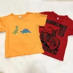 プティマイン恐竜とバイクのTシャツ2枚セットのサムネイル
