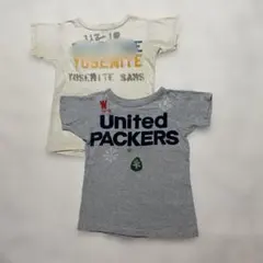 デニムダンガリー 刺繍&ビンテージTシャツ 2枚セットのサムネイル