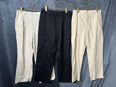 Papas メンズボトムス3点セット Lサイズ 黒 生成 ベージュのサムネイル