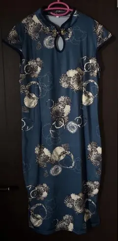 チャイナドレス風プリントワンピース