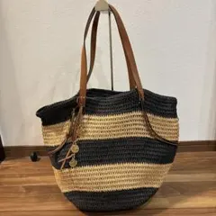 【美品】LAUREN RALPH LAURENローレンラルフローレン かごバッグ