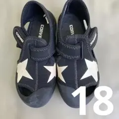 CONVERSE ベビーサンダル 18cm ブラック スターのサムネイル