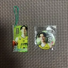 レバンガ北海道 木林優選手 アクリルキーホルダー 缶バッジ　セット