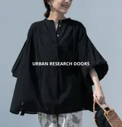 URBAN RESEARCH DOORS コットンボイルギャザーブラウス