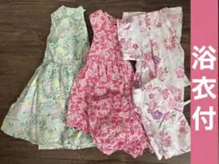 女の子90cm 夏服まとめ売り　ワンピースと浴衣の5点セット
