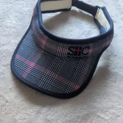 S+C チェック柄サンバイザー