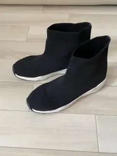 ニットブーツ 白