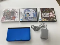 【美品】Newニンテンドー3DS LL ブルー×ブラック 本体 ソフト付き
