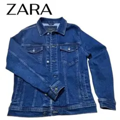 【最終値下げ！早い者勝ち！】ZARA ダークブルー デニムジャケット Lサイズ