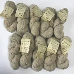 Ballybrae ベージュ毛糸 100g×9玉+使いかけ1玉 190yds