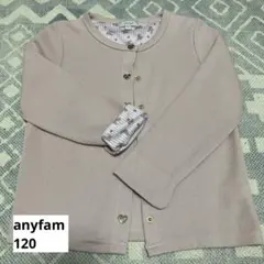【anyfam】スナップボタンフレンチカーディガン【120】