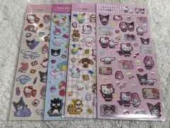 む*！様 ラメ入り樹脂もりシール サンリオ 4枚セット