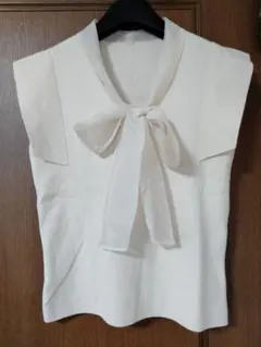 SNIDEL　ボウタイニットプルオーバー　アイボリー　F