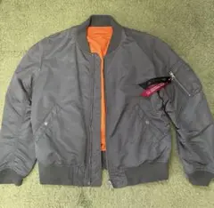 ALPHA INDUSTRIES MA-1ジャケット M ライトグレー　中綿なし