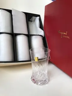 Kagami Crystal カットデザイングラス　ストレートグラス 6個セット