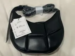 GRLグレイル キルティングハーフムーンショルダーバッグ[bl105]ブラック